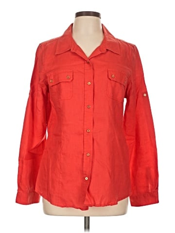 Calvin Klein 3/4 Sleeve Button-Down Shirt (view 1)