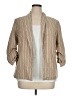 Dictionary Stripes Tan Blazer Size 1X - photo 1