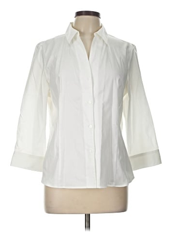 Jones New York 3/4 Sleeve Button-Down Shirt (view 1)