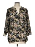 NYDJ 100% Polyester Floral Black 3/4 Sleeve Blouse Size L - photo 1