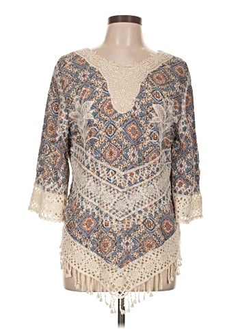Solitaire 3/4 Sleeve Blouse (view 1)