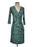 Laundry by Design Print Teal Cocktail Dress Size 4 - photo 1