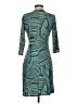 Laundry by Design Print Teal Cocktail Dress Size 4 - photo 2