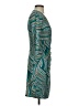 Laundry by Design Print Teal Cocktail Dress Size 4 - photo 4