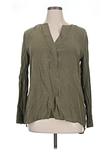 Banana Republic Factory Store Long Sleeve Silk Top (view 1)