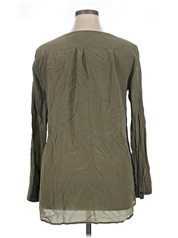Banana Republic Factory Store Long Sleeve Silk Top (view 2)