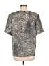 Kathy Che 100% Polyester Animal Print Gray Short Sleeve Blouse Size M - photo 2