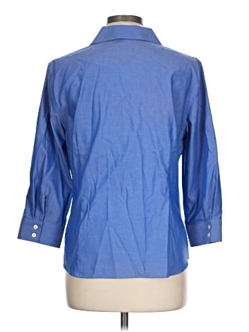 Jones New York Signature 3/4 Sleeve Button-Down Shirt (view 2)