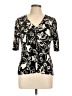 Hobbs London Black 3/4 Sleeve Top Size L - photo 1