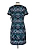 London Times Print Blue Casual Dress Size 10 - photo 2