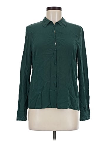 Sézane Long Sleeve Silk Top (view 1)