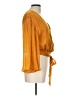 Flying Tomato 100% Polyester Orange 3/4 Sleeve Blouse Size L - photo 4