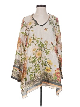 Johnny Was Long Sleeve Silk Top