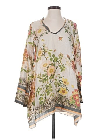 Johnny Was Long Sleeve Silk Top (view 1)