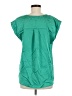 Ann Taylor LOFT 100% Polyester Green Short Sleeve Blouse Size M - photo 2