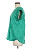 Ann Taylor LOFT 100% Polyester Green Short Sleeve Blouse Size M - photo 5