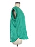 Ann Taylor LOFT 100% Polyester Green Short Sleeve Blouse Size M - photo 4