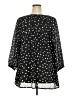Ellos 100% Polyester Polka Dots Black 3/4 Sleeve Blouse Size 26 - photo 2