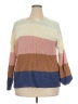Full Circle Trends With Love 100% Acrylic Color Block Tan Pullover Sweater Size 3X - photo 1