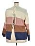 Full Circle Trends With Love 100% Acrylic Color Block Tan Pullover Sweater Size 3X - photo 2