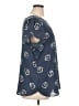 Ann Taylor LOFT 100% Polyester Blue Short Sleeve Blouse Size XL - photo 4