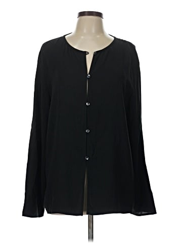 Eileen Fisher Long Sleeve Silk Top (view 1)