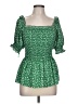 Max Studio 100% Polyester Green 3/4 Sleeve Blouse Size L - photo 1