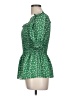 Max Studio 100% Polyester Green 3/4 Sleeve Blouse Size L - photo 5
