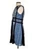 BCBGMAXAZRIA 100% Polyester Graphic Blue Casual Dress Size 4 - photo 5