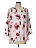 NYDJ 100% Polyester Floral Ivory 3/4 Sleeve Blouse Size L - photo 1