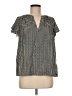 Vineyard Vines 100% Polyester Houndstooth Black Short Sleeve Blouse Size M - photo 1
