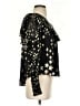 LoveShackFancy Stars Black Long Sleeve Silk Top Size S - photo 4
