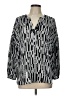 NYDJ Silver Long Sleeve Blouse Size L - photo 1