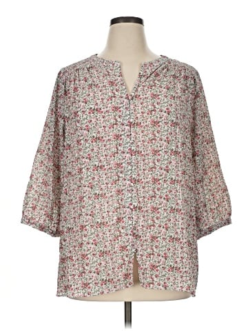 Rose + Olive 3/4 Sleeve Blouse (view 1)