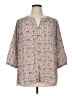 Rose + Olive 100% Polyester Floral Ivory 3/4 Sleeve Blouse Size 1X - photo 1