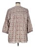 Rose + Olive 100% Polyester Floral Ivory 3/4 Sleeve Blouse Size 1X - photo 2