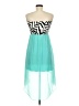 Hot Tempered Chevron-herringbone Teal Cocktail Dress Size M - photo 2