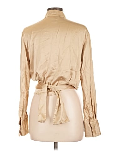 Lafayette 148 New York Long Sleeve Silk Top (view 2)