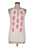 INC International Concepts 100% Polyester Ivory Sleeveless Blouse Size M - photo 1