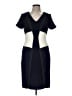 Ann Taylor Color Block Blue Casual Dress Size 8 - photo 1
