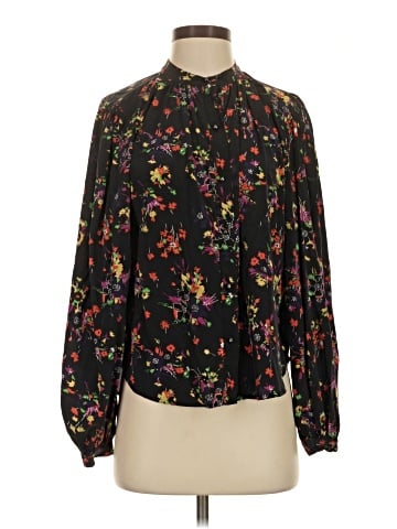 Veronica Beard Long Sleeve Silk Top (view 1)