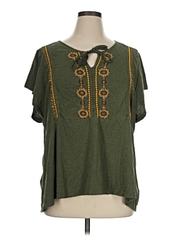 Style&Co Short Sleeve Blouse (view 1)
