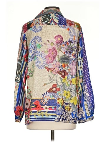 Johnny Was 3/4 Sleeve Silk Top (view 2)
