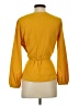 J.Crew 100% Polyester Yellow Long Sleeve Blouse Size 4 - photo 2