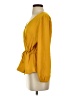 J.Crew 100% Polyester Yellow Long Sleeve Blouse Size 4 - photo 5