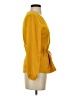 J.Crew 100% Polyester Yellow Long Sleeve Blouse Size 4 - photo 4