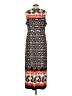 Chico's 100% Polyester Print Black Casual Dress Size Lg (2) - photo 2