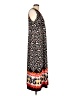 Chico's 100% Polyester Print Black Casual Dress Size Lg (2) - photo 4
