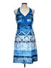 Gerry Print Blue Cocktail Dress Size L - photo 1
