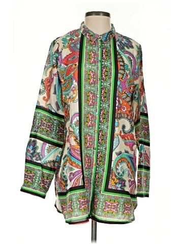 Johnny Was 3/4 Sleeve Silk Top (view 1)